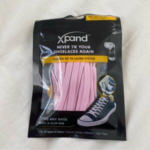 Xpand Shoe Laces Original No-Tie Flat Lacing System Elastic laces Soft Pink NEW
